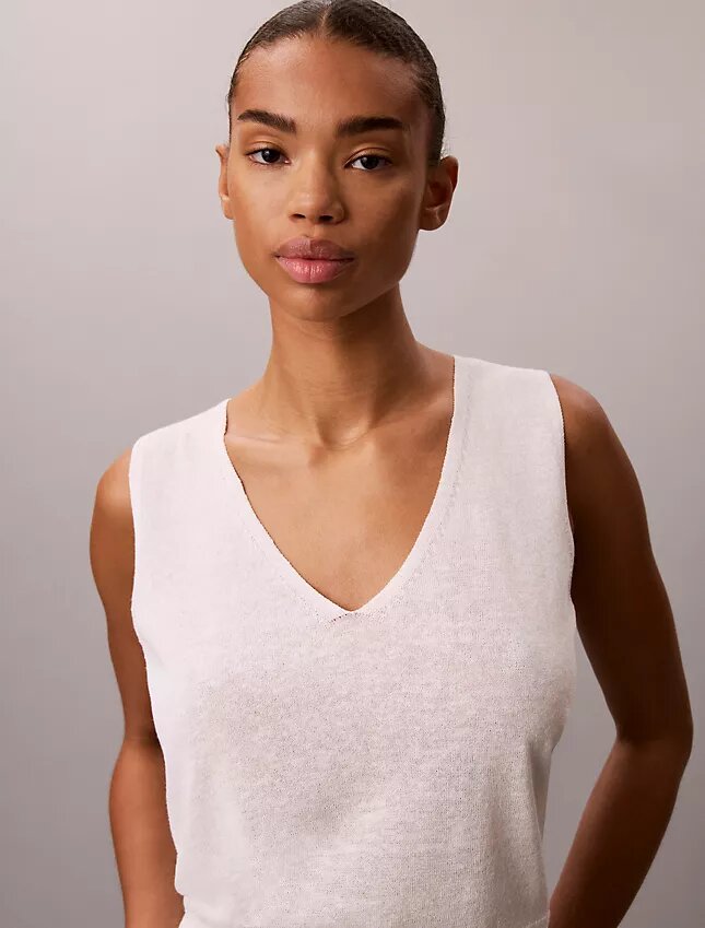 Linen Blend Tank Top Linen Blend Tank Top