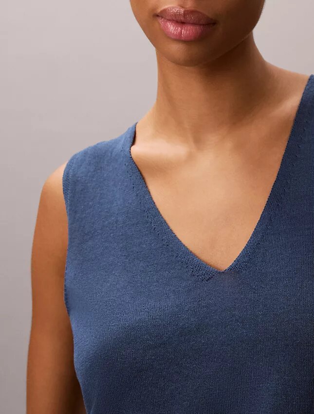 Linen Blend Tank Top Linen Blend Tank Top