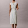 Linen Blend V-Neck Sleeveless Belted Dress Linen Blend V-Neck Sleeveless Belted Dress
