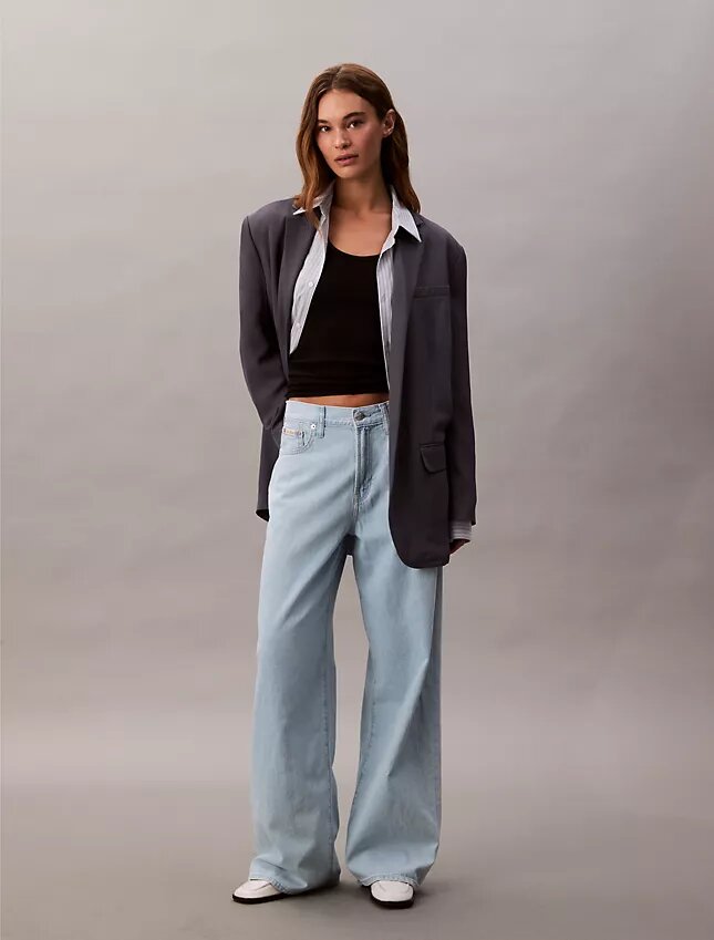 Linen Blend Wide Leg Jeans Linen Blend Wide Leg Jeans