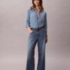 Linen Blend Wide Leg Jeans Linen Blend Wide Leg Jeans