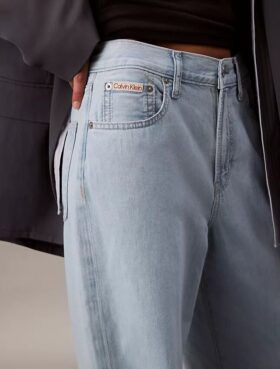 Linen Blend Wide Leg Jeans