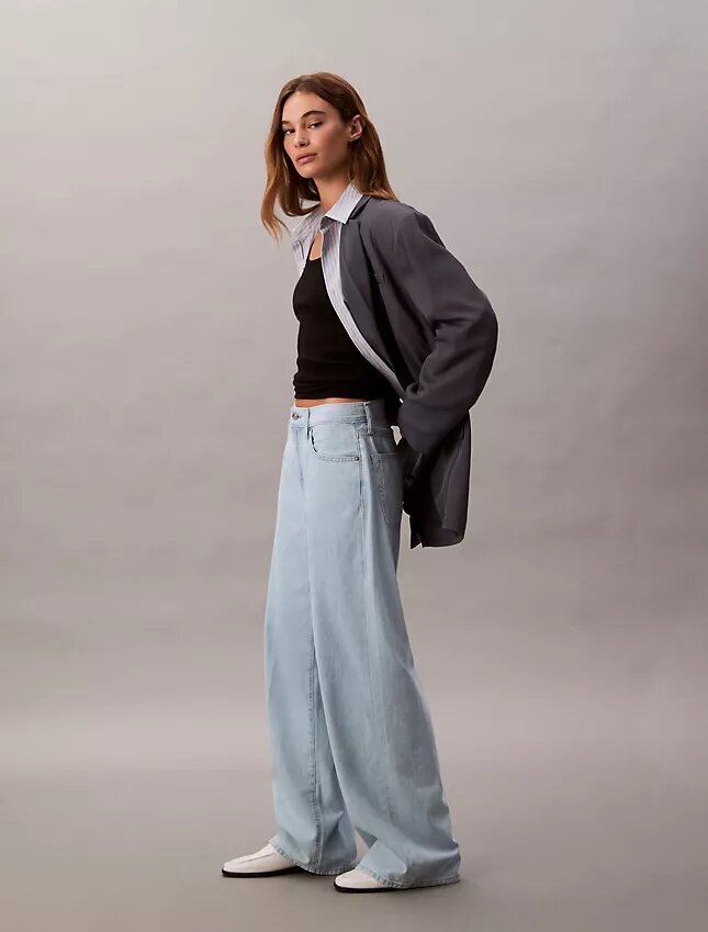 Linen Blend Wide Leg Jeans Linen Blend Wide Leg Jeans