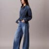 Linen Blend Wide Leg Jeans Linen Blend Wide Leg Jeans