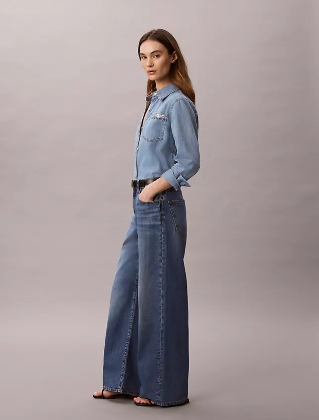 Linen Blend Wide Leg Jeans Linen Blend Wide Leg Jeans