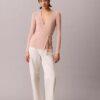 Linen Blend Wrap Sweater