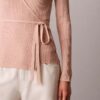 Linen Blend Wrap Sweater
