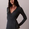 Linen Blend Wrap Sweater