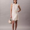 Linen Cotton Blend Asymmetrical Skirt Linen Cotton Blend Asymmetrical Skirt