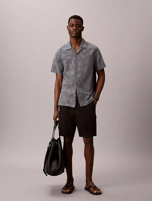 Linen Cotton Camp Collar Easy Shirt Linen Cotton Camp Collar Easy Shirt