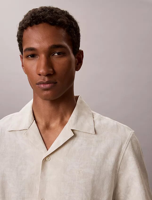 Linen Cotton Camp Collar Easy Shirt Linen Cotton Camp Collar Easy Shirt