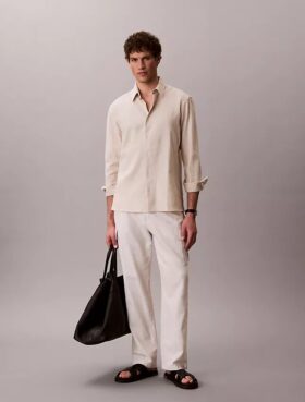 Linen Cotton Classic Button-Down Shirt