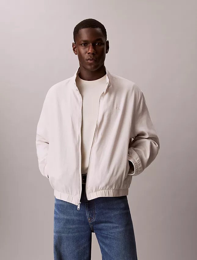 Linen Cotton Mock Neck Jacket Linen Cotton Mock Neck Jacket