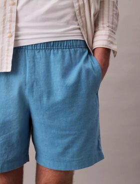 Linen Cotton Pull-On Shorts