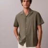 Linen Cotton Short Sleeve Button-Down Shirt Linen Cotton Short Sleeve Button-Down Shirt