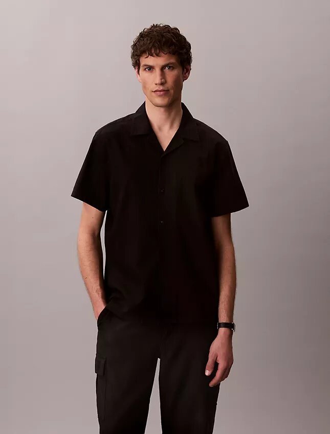 Linen Cotton Short Sleeve Button-Down Shirt Linen Cotton Short Sleeve Button-Down Shirt