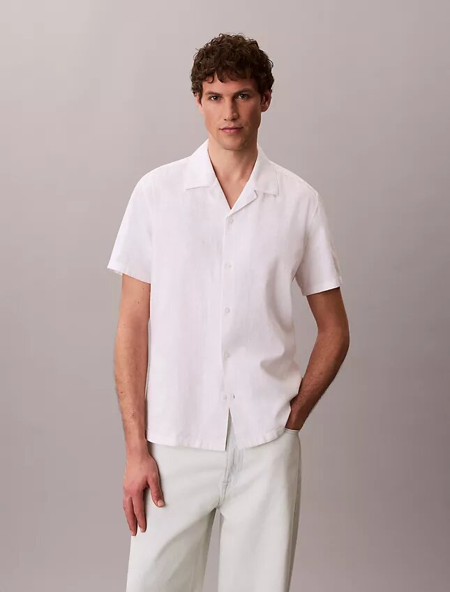 Linen Cotton Short Sleeve Button-Down Shirt Linen Cotton Short Sleeve Button-Down Shirt