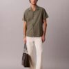 Linen Cotton Short Sleeve Button-Down Shirt Linen Cotton Short Sleeve Button-Down Shirt