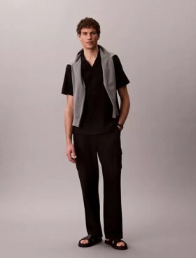 Linen Cotton Short Sleeve Button-Down Shirt