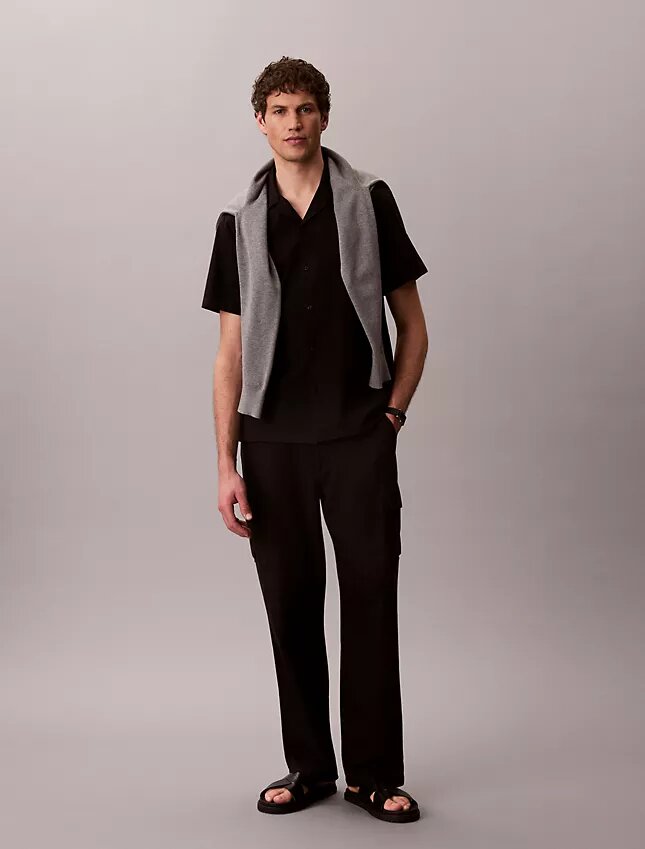 Linen Cotton Short Sleeve Button-Down Shirt Linen Cotton Short Sleeve Button-Down Shirt