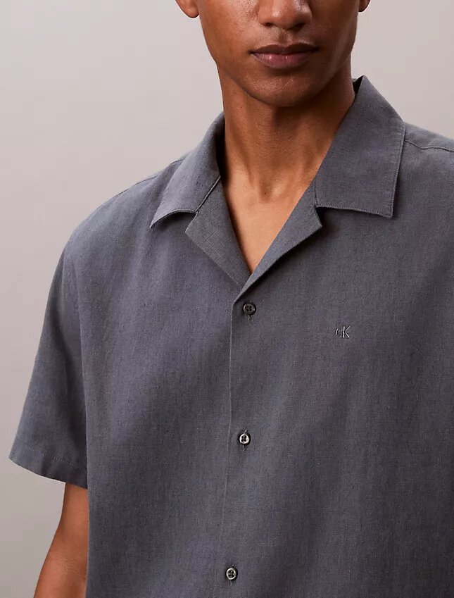 Linen Cotton Short Sleeve Button-Down Shirt Linen Cotton Short Sleeve Button-Down Shirt