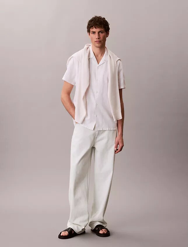 Linen Cotton Short Sleeve Button-Down Shirt Linen Cotton Short Sleeve Button-Down Shirt
