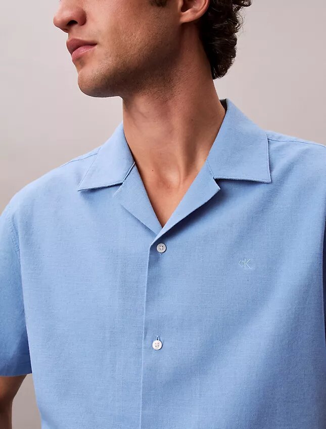 Linen Cotton Short Sleeve Button-Down Shirt Linen Cotton Short Sleeve Button-Down Shirt