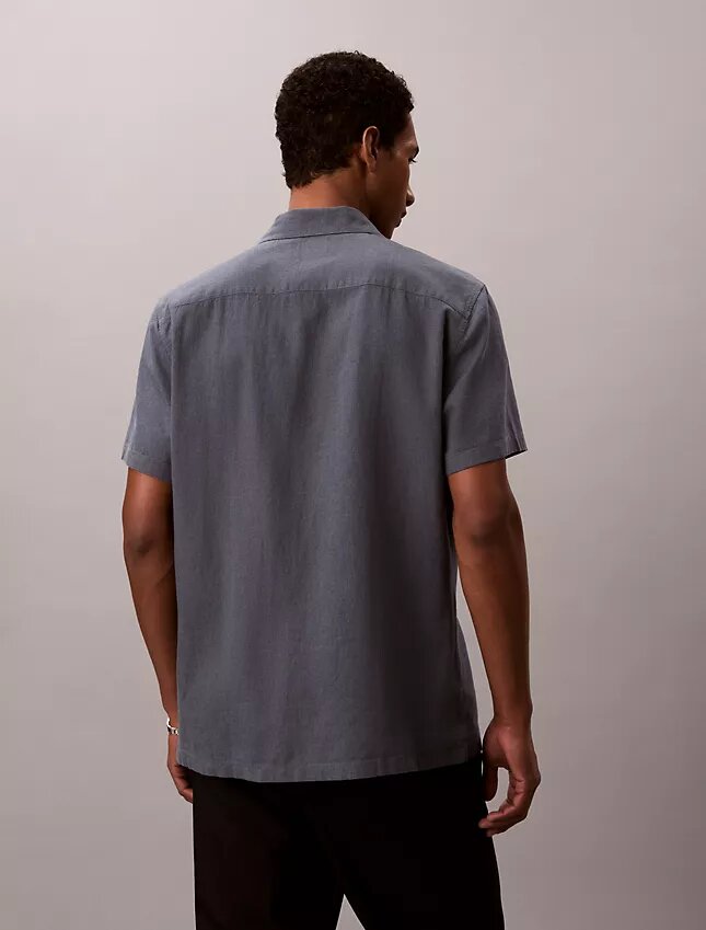 Linen Cotton Short Sleeve Button-Down Shirt Linen Cotton Short Sleeve Button-Down Shirt