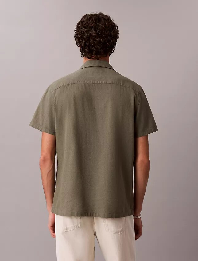 Linen Cotton Short Sleeve Button-Down Shirt Linen Cotton Short Sleeve Button-Down Shirt