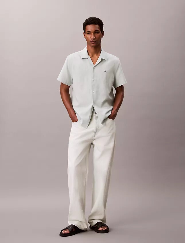 Linen Cotton Short Sleeve Button-Down Shirt Linen Cotton Short Sleeve Button-Down Shirt