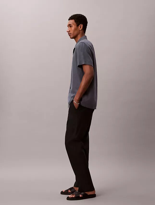 Linen Cotton Short Sleeve Button-Down Shirt Linen Cotton Short Sleeve Button-Down Shirt