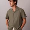 Linen Cotton Short Sleeve Button-Down Shirt Linen Cotton Short Sleeve Button-Down Shirt