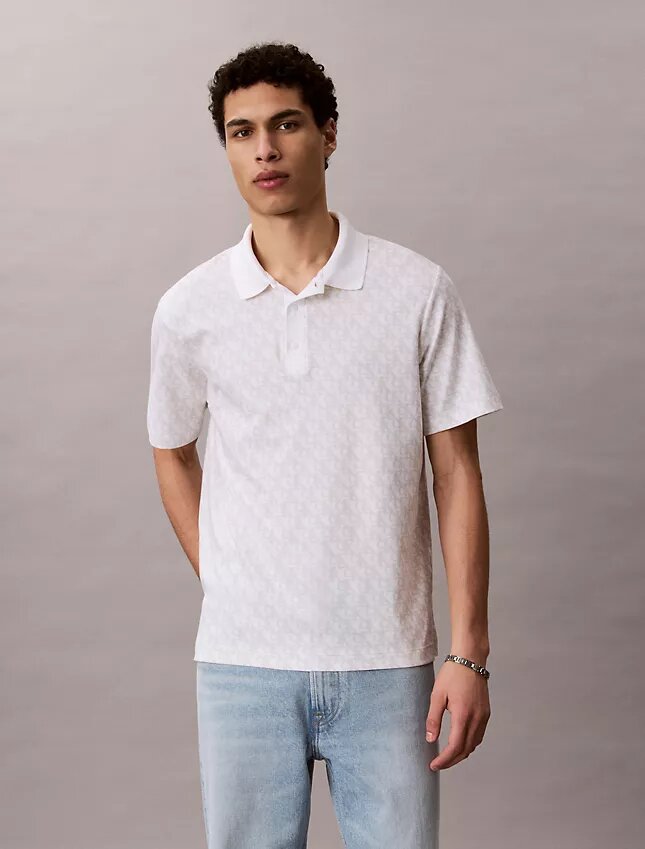 Liquid Touch Allover Print Polo Shirt Liquid Touch Allover Print Polo Shirt