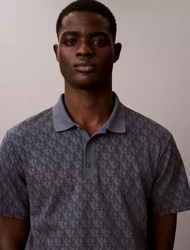 Liquid Touch Allover Print Polo Shirt Liquid Touch Allover Print Polo Shirt