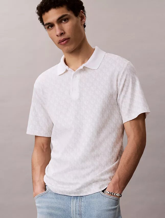 Liquid Touch Allover Print Polo Shirt Liquid Touch Allover Print Polo Shirt