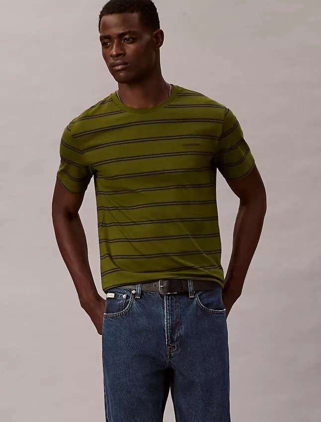 Liquid Touch Stripe Crewneck T-Shirt Liquid Touch Stripe Crewneck T-Shirt