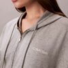 Logo Cotton Jersey Full Zip Hoodie