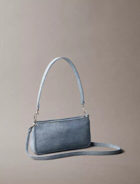 Logo Denim Convertible Shoulder Bag