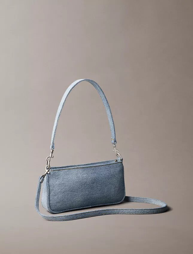 Logo Denim Convertible Shoulder Bag Logo Denim Convertible Shoulder Bag