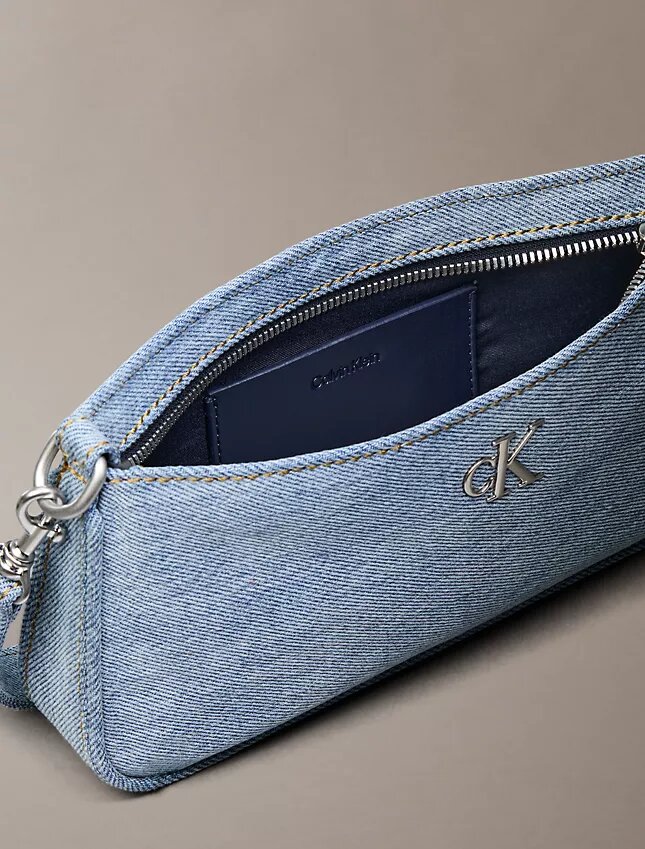 Logo Denim Convertible Shoulder Bag Logo Denim Convertible Shoulder Bag