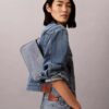 Logo Denim Convertible Shoulder Bag Logo Denim Convertible Shoulder Bag