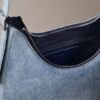 Logo Denim Crescent Crossbody Bag Logo Denim Crescent Crossbody Bag