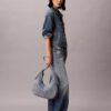 Logo Denim Crescent Crossbody Bag Logo Denim Crescent Crossbody Bag