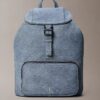 Logo Denim Mini Flap Backpack Logo Denim Mini Flap Backpack