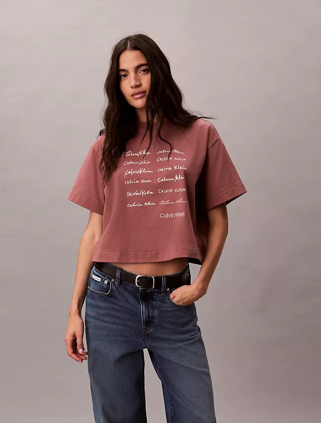 Logo Font Graphic Boxy T-Shirt Logo Font Graphic Boxy T-Shirt