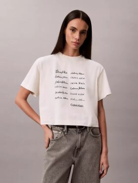 Logo Font Graphic Boxy T-Shirt