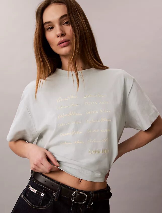Logo Font Graphic Boxy T-Shirt Logo Font Graphic Boxy T-Shirt
