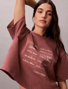 Logo Font Graphic Boxy T-Shirt