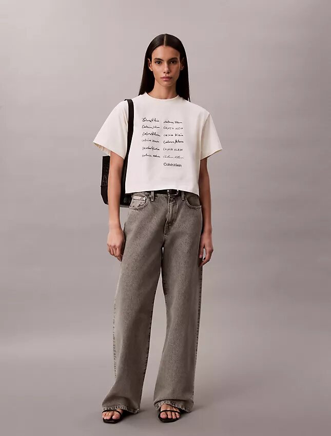 Logo Font Graphic Boxy T-Shirt Logo Font Graphic Boxy T-Shirt