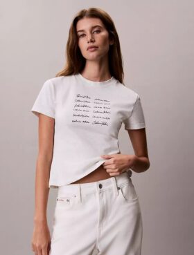 Logo Font Graphic Slim T-Shirt